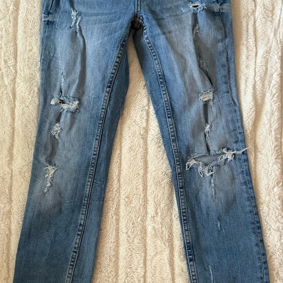 Zara The Multidamages Skinny in Azure Blue Size 4 Distressed Jeans - Picture 2 of 8